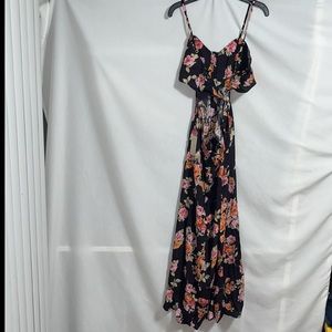 Flynn Skye Floral Maxi Dress in Black and Blush